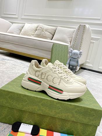 Gucci Rhyton leather Gucci Logo sneaker White 528892 