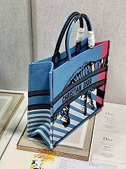 Dior Large Book Tote Blue And Pink 41.5x35x18cm - 3