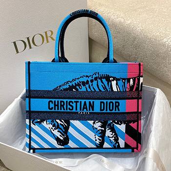 Dior Book Tote Blue and Pink 36.5cm