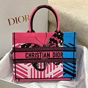 Dior Medium Book Tote Pink And Blue 36.5x28x17.5cm - 1