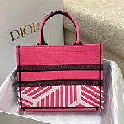 Dior Medium Book Tote Pink And Blue 36.5x28x17.5cm - 3