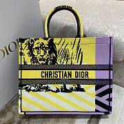 Dior Large Book Tote Yellow and Purple 42x18x35cm - 1