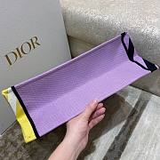 Dior Large Book Tote Yellow and Purple 42x18x35cm - 6