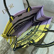 Dior Large Book Tote Yellow and Purple 42x18x35cm - 5