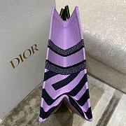 Dior Large Book Tote Yellow and Purple 42x18x35cm - 4