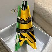 Dior Medium Book Tote Yellow And Green 36x18x28cm - 6