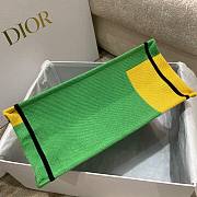 Dior Medium Book Tote Yellow And Green 36x18x28cm - 5