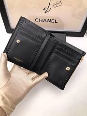 YSL Wallet Lambskin Black Gold 10.5x11.5x3cm - 3