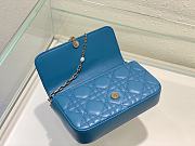 Dior Lady Phone Pouch Blue 18.5x10x4cm - 5