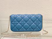 Dior Lady Phone Pouch Blue 18.5x10x4cm - 4