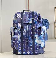 Louis Vuiiton LV Backpack Christopher MM Blue 38x44x21cm - 1