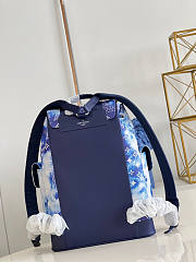 Louis Vuiiton LV Backpack Christopher MM Blue 38x44x21cm - 6