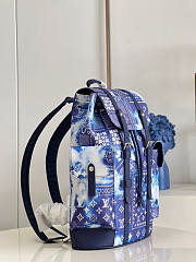 Louis Vuiiton LV Backpack Christopher MM Blue 38x44x21cm - 3