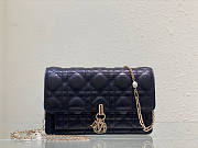 Dior Lady Chain Pouch Black 19.5x12.5x5cm - 1