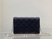 Dior Lady Chain Pouch Black 19.5x12.5x5cm - 6
