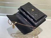 Dior Lady Chain Pouch Black 19.5x12.5x5cm - 5