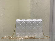 Dior Lady Chain Pouch White 19.5x12.5x5cm - 5