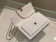 Dior Lady Chain Pouch White 19.5x12.5x5cm - 4