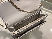 Dior Lady Chain Pouch White 19.5x12.5x5cm - 3