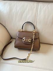 Gucci Horsebit 1955 Top Handle Brown 22x16x10.5cm - 1