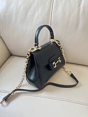 Gucci Horsebit 1955 Top Handle Black 22x16x10.5cm - 2