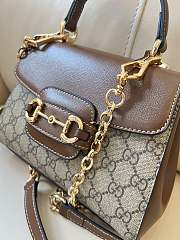 Gucci Horsebit 1955 Top Handle Light Brown 22x16x10.5cm - 4