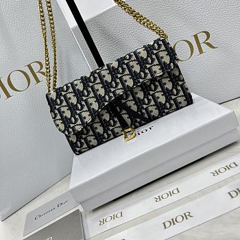 Dior Saddle Wallet With Chain 19x10.5x3.5cm