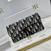 Dior Saddle Wallet With Chain 19x10.5x3.5cm - 5