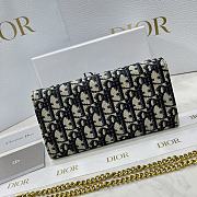 Dior Saddle Wallet With Chain 19x10.5x3.5cm - 6