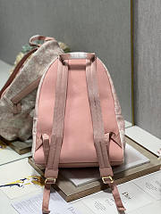 Dior Backpack Pink Cotton Canvas 35x30x12cm - 6