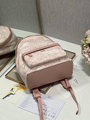 Dior Backpack Pink Cotton Canvas 35x30x12cm - 5