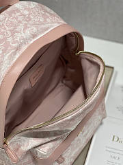 Dior Backpack Pink Cotton Canvas 35x30x12cm - 4