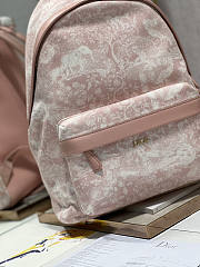 Dior Backpack Pink Cotton Canvas 35x30x12cm - 2