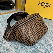 Fendi Belt Bag Embossed Tobacco Black 30x8x17cm - 3