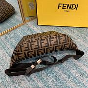 Fendi Belt Bag Embossed Tobacco Black 30x8x17cm - 4