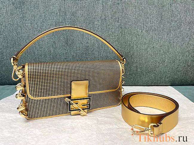 Fendi x Versace Baguette Gold Bag Size 28 x 15.5 x 7 cm  - 1