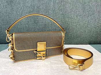 Fendi x Versace Baguette Gold Bag Size 28 x 15.5 x 7 cm 