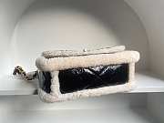 Chanel 19 Flap Bag Shearling Lambskin Black 26cm - 5