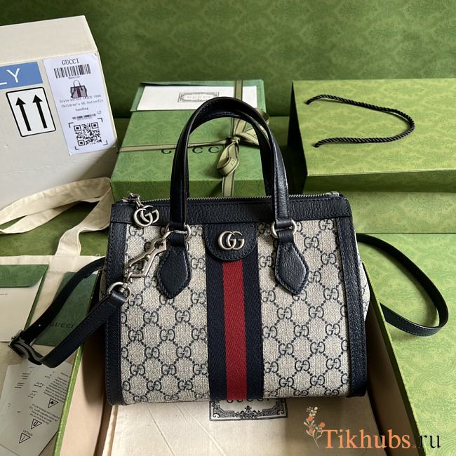 Gucci Ophidia Small GG Tote Blue Bag 24x20.5x10.5cm - 1