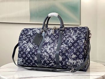 LV Keepall Bandouliere Monogram Tapestry canvas 50 M57285 Size 50 x 29 x 23 cm 