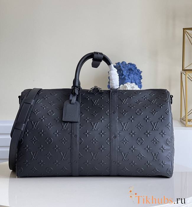 LV Keepall Bandoulière Travel Bag Black M57963 Size 50 x 29 x 23 cm - 1