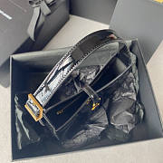 YSL LE 5 À 7 Hobo Patent Black Bag 23x16x6.5cm - 2