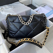 Chanel 19 Flap Bag 30cm Black Silver Hardware - 4