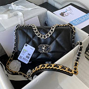 Chanel 19 Flap Bag 26cm Black Silver Hardware - 1
