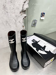 Chanel Rain Black Boots - 5