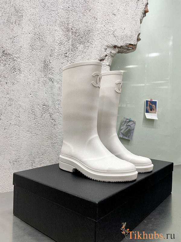 Chanel Rain White Boots - 1