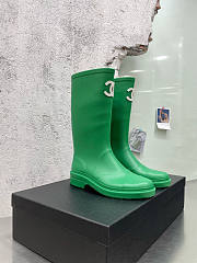 Chanel Rain Green Boots - 1