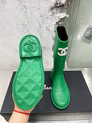 Chanel Rain Green Boots - 5