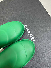 Chanel Rain Green Boots - 2