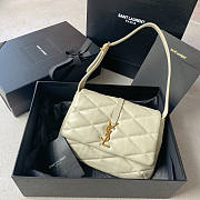 YSL Le 57 Hobo White Shoulder Bag 24x18x5.5cm - 1